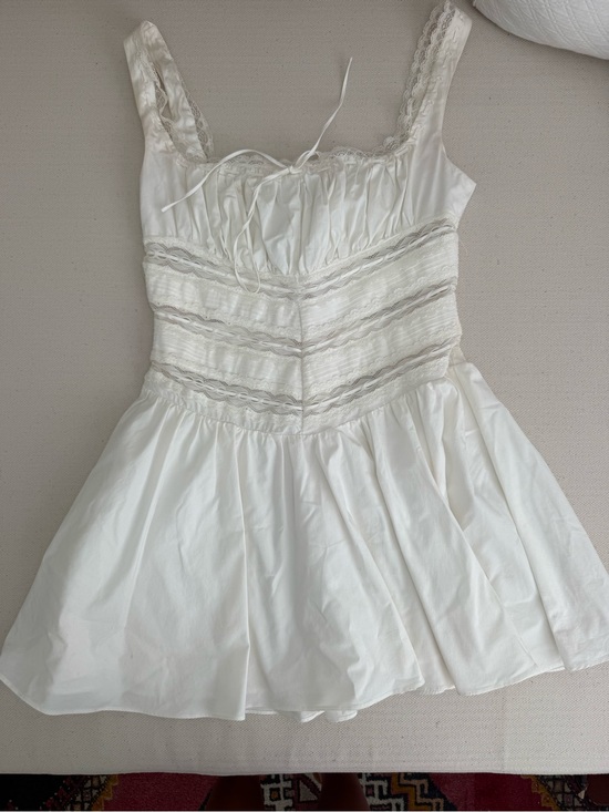 House of CB Dresses & Skirts - House of CB White Lace-Trim Sleeveless Dress